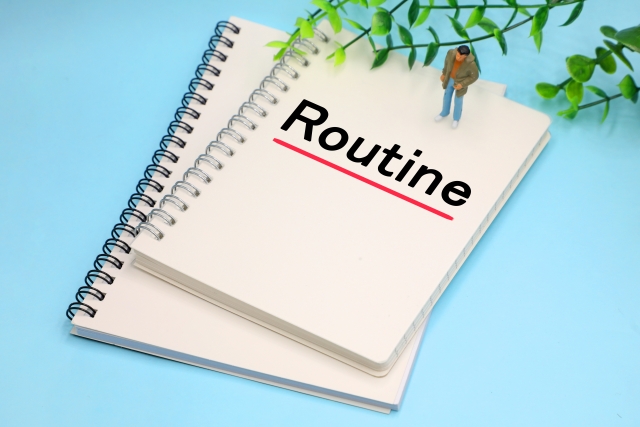 ルーティンの文字